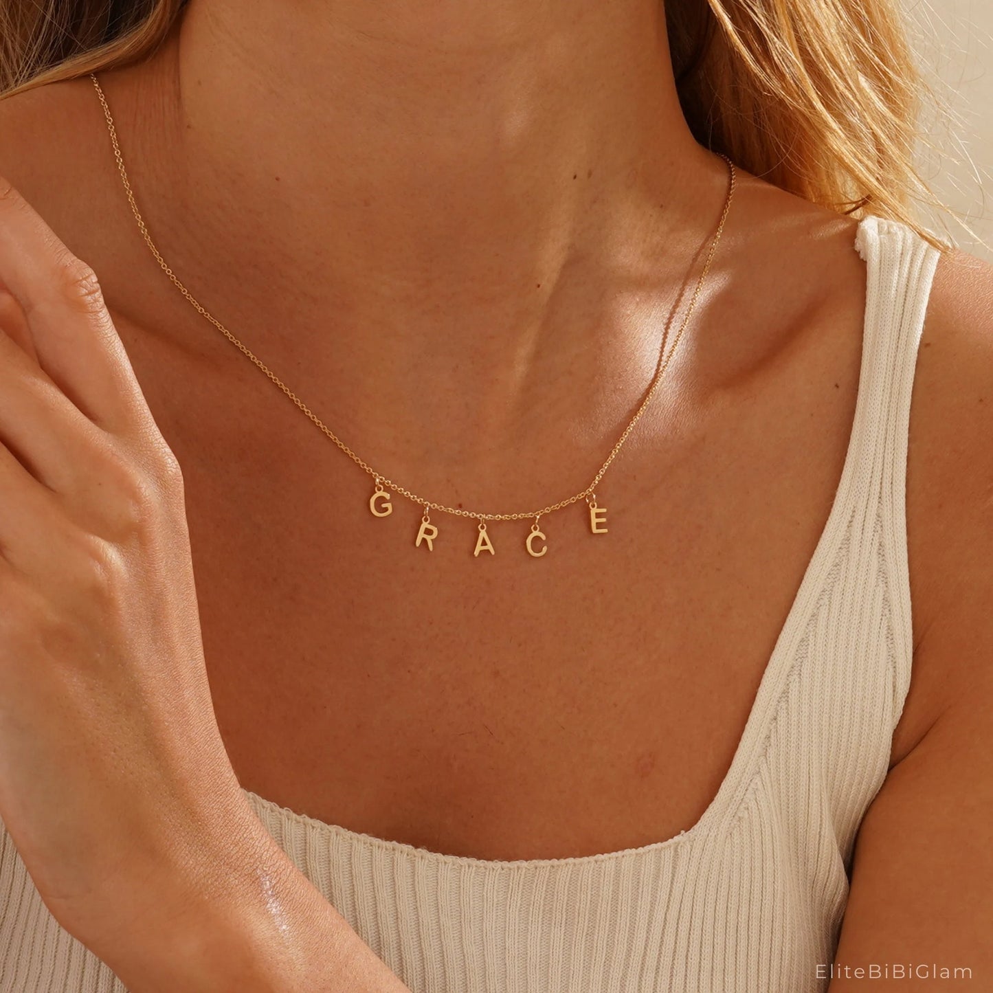 Custom Alphabet Name Necklace Necklace