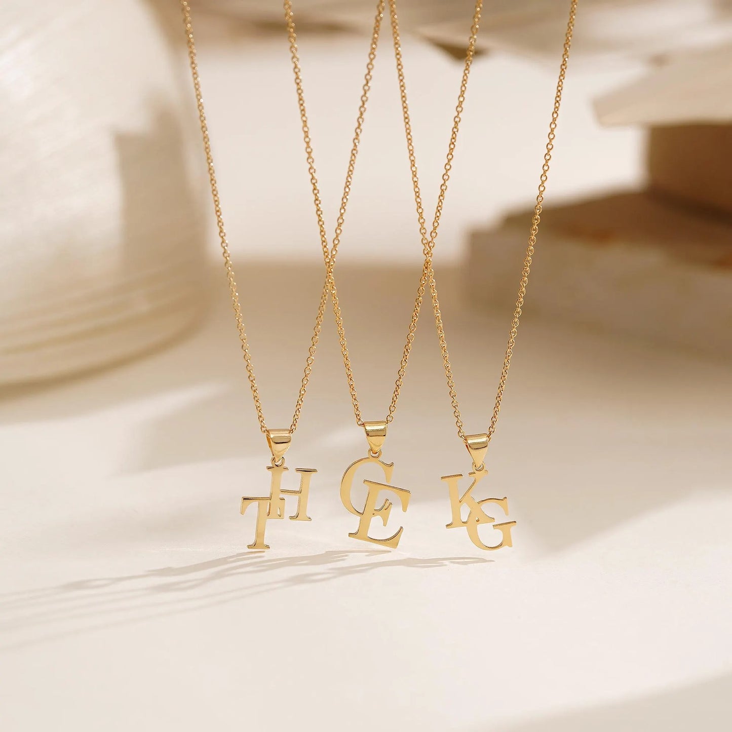 Intertwined Alphabet Initial Necklace For Women