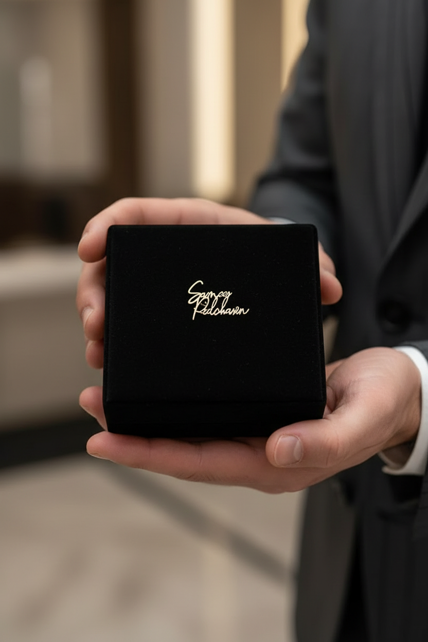 Signature Personalized Name Lapel Pin For Men
