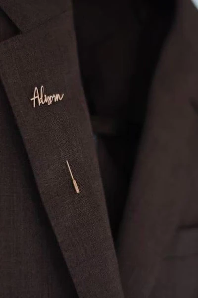 Signature Personalized Name Lapel Pin For Men