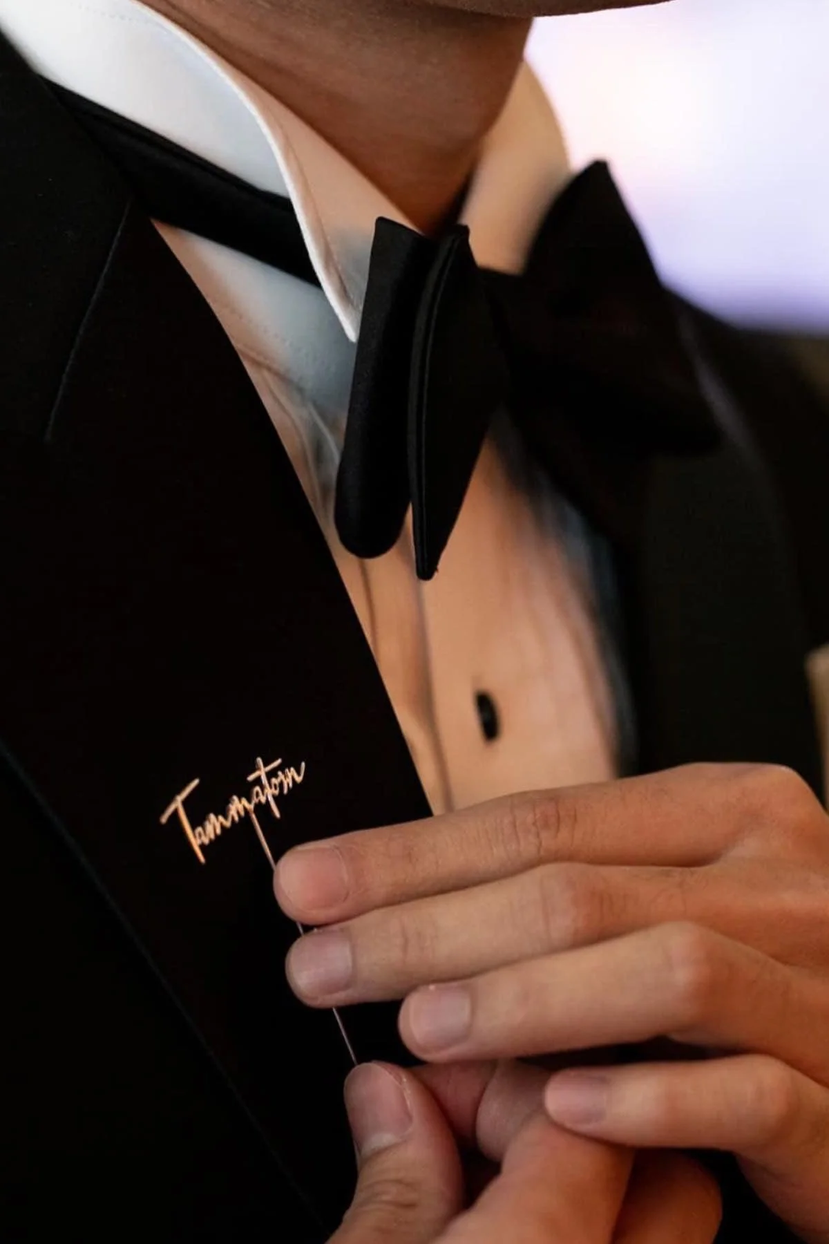 Signature Personalized Name Lapel Pin For Men