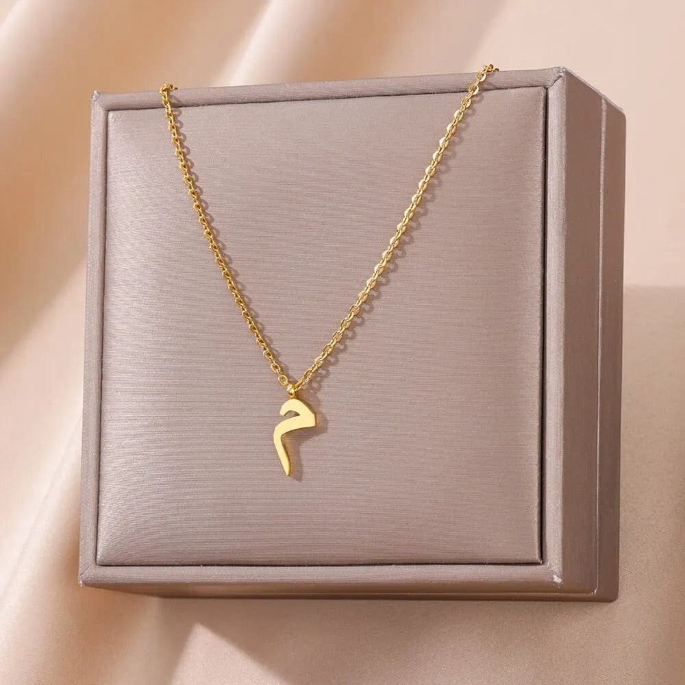 Arabic Initial Personalized Necklace