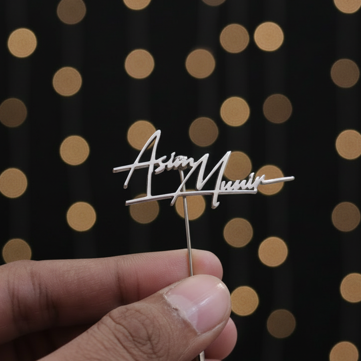 Signature Personalized Name Lapel Pin For Men